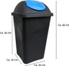 koš odp.výklop.MULTIPAT 60l čtverc.ČER/MO víko PH Náhled obrázku produktu 3