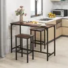 Stół barowy z krzesłami, prostokątny stół barowy 120 cm z 2 Podgląd zdjęcia produktu 2