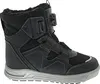 A black children's boot with gray accents and a BOA lacing system. Produktbild-Vorschau