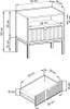 Moderne Nachttisch NOVA S54 Glamour mit Schubladen Produktbild-Vorschau 5