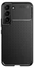A black smartphone case with a carbon fiber texture. Produktbild-Vorschau