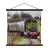 MuchoWow® Textilposter Ein herannahender Dampfzug 40x40 cm Produktbild-Vorschau 1