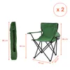 3.12 # Pack de 2 # Chaise de camping en vert - 2 pièces Voir les images du produit 2