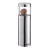 A stainless steel nutmeg grater with a clear glass section containing a whole nutmeg. Produktbild-Vorschau