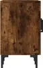 Side view of a wooden TV cabinet with black legs. Produktbild-Vorschau