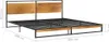 A bed frame with a headboard, shown from a diagonal angle. Náhled obrázku produktu