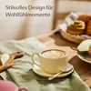 Tazze da cappuccino colorate con piattini - Set di 6 - Anteprima dell’immagine prodotto 3