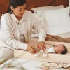 Meyco Baby Branches Pucktuch Gefüttert - Sand - 0-3 Monate Produktbild-Vorschau 4