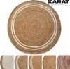 Tappeto in iuta Mumbai Round Tessuto a mano in fibre Anteprima dell’immagine prodotto 1