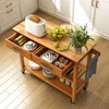 COSTWAY Carrello da cucina in legno, mobile da cucina con Anteprima dell’immagine prodotto 2