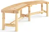 A wooden garden bench on a white background. Anteprima dell’immagine prodotto