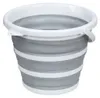 Secchio pieghevole in silicone da 10 litri, bianco-grigio Anteprima dell’immagine prodotto 5