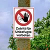 Zutritt für Unbefugte verboten 20cmx30cm mit Klebepads Produktbild-Vorschau 5