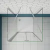 90x90cm 185cm U-Form Duschkabine Duschtür 6mm ESG Nano Produktbild-Vorschau 3