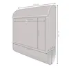 banjado Design Briefkasten Stahl silber mit Zeitungsfach Produktbild-Vorschau 2