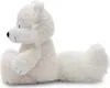 A side profile of a white plush arctic fox toy. Anteprima dell’immagine prodotto