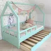 Hausbett 60x120 Minze - Bell - Kinderbett mit Bettkasten - Produktbild-Vorschau 2