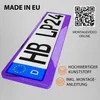 2 Stück Kennzeichenhalter Violett - Chrom Produktbild-Vorschau 4