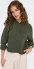 A young woman is shown wearing a green knit hoodie and light-colored pants against a white background. Produktbild-Vorschau