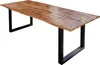 Essgruppe 180 cm Mango naturfarben U-Gestell schwarz mit 6 Produktbild-Vorschau 2
