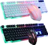 A collage of two gaming keyboard and mouse sets, each with LED backlighting. Anteprima dell’immagine prodotto