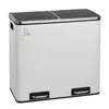 SVITA TM2X24 Treteimer 48 Liter Weiß Abfalleimer Mülleimer Produktbild-Vorschau 1