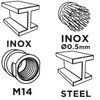 Spazzola metallica GRAPHITE 125 mm x M14, INOX aggraffato Anteprima dell’immagine prodotto 2