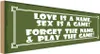 vianmo Holzschild 10x27 cm Love is a name sex game Produktbild-Vorschau 1