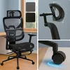 CLP Bürostuhl Beresford ergonomisch mit Fußablage Meshbezug Produktbild-Vorschau 5