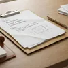 Clipboard Holzbrett A4 mit silbernem Clip EICHE natur Produktbild-Vorschau 6