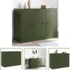 The Living Store Credenza verde oliva 99x39x73 cm Acciaio Anteprima dell’immagine prodotto 1