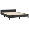 vidaXL Bettgestell mit Kopfteil Schwarz 140x190 cm Produktbild-Vorschau 6