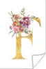 MuchoWow® Poster Brief - Blume - Illustration 60x90 cm - Produktbild-Vorschau 1