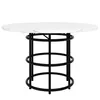 OKWISH Table À Manger Ronde - Avec Plateau MDF Marbré Et Voir les images du produit 10