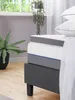 A mattress topper on a bed frame, with a plant and window in the background. Náhled obrázku produktu