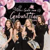 Natooz Birthday Backdrop, Rosa Banner in Deutsch 210x150cm Produktbild-Vorschau 3