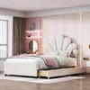 Letto per bambini 90x200 cm, imbottito con testiera a forma Anteprima dell’immagine prodotto 4
