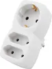 Steckdosenadapter 1x Schutzkontakt / 2x Euro, McPower, weiß Produktbild-Vorschau 1