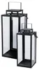 2tlg Metall Laternen Set Schwarz Gartenlaterne Windlicht Produktbild-Vorschau 2