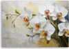 Leinwandbild Weiße gemalte Blumen 60x40 Feeby Weiß bild für Produktbild-Vorschau 3