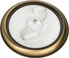 Deckenleuchte rund Ø 31 cm Messing antik Weiß Glas Schirm Produktbild-Vorschau 4