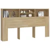 vidaXL Tête de lit avec étagères Chêne Sonoma 180x19x103,5 Voir les images du produit 5