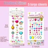 Selbstklebende Glitzersteine, 5 Blatt, bunt, für Bastelprojekte Anteprima dell’immagine prodotto