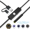 A close-up product shot of an endoscope cable with multiple connectors and a control unit, along with sample images of the endoscope's view. Náhľad obrázku produktu