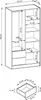 Kleiderschrank Stilo Graphit Grau mit Lamellen – 105 cm, 2 Produktbild-Vorschau 5