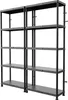 2x úložný regál 125kg garážový sklep spíž 5 polic 74x32cm H Náhled obrázku produktu 1