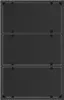 A product image showing three black panels arranged vertically within a dark frame. Produktbild-Vorschau