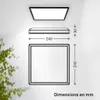 Panneau LED de Salle de bain, noir, carré, 24x24cm 16W Voir les images du produit 5