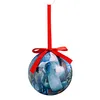 A Christmas ornament hanging from a red ribbon. Produktbild-Vorschau