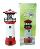 Solar LED Leuchtturm 27 cm rot-weiß mit rotierendem Licht Produktbild-Vorschau 3